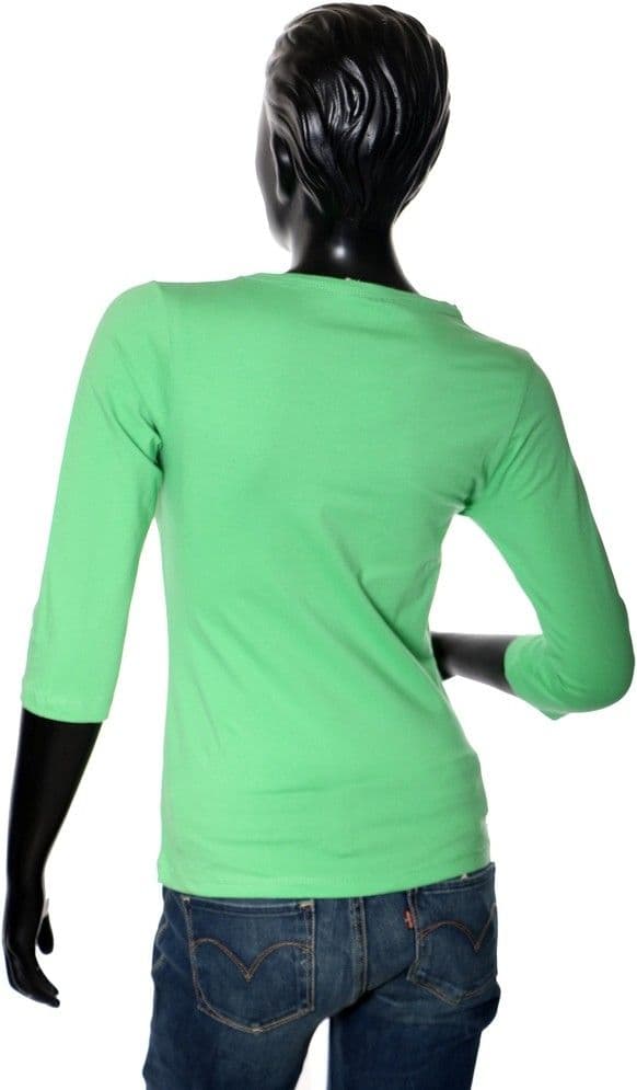 Starsy Solid Women's Round Neck Green T-Shirt view 4