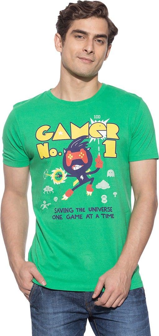 Chimp Graphic Print Men's Round Neck T-Shirt