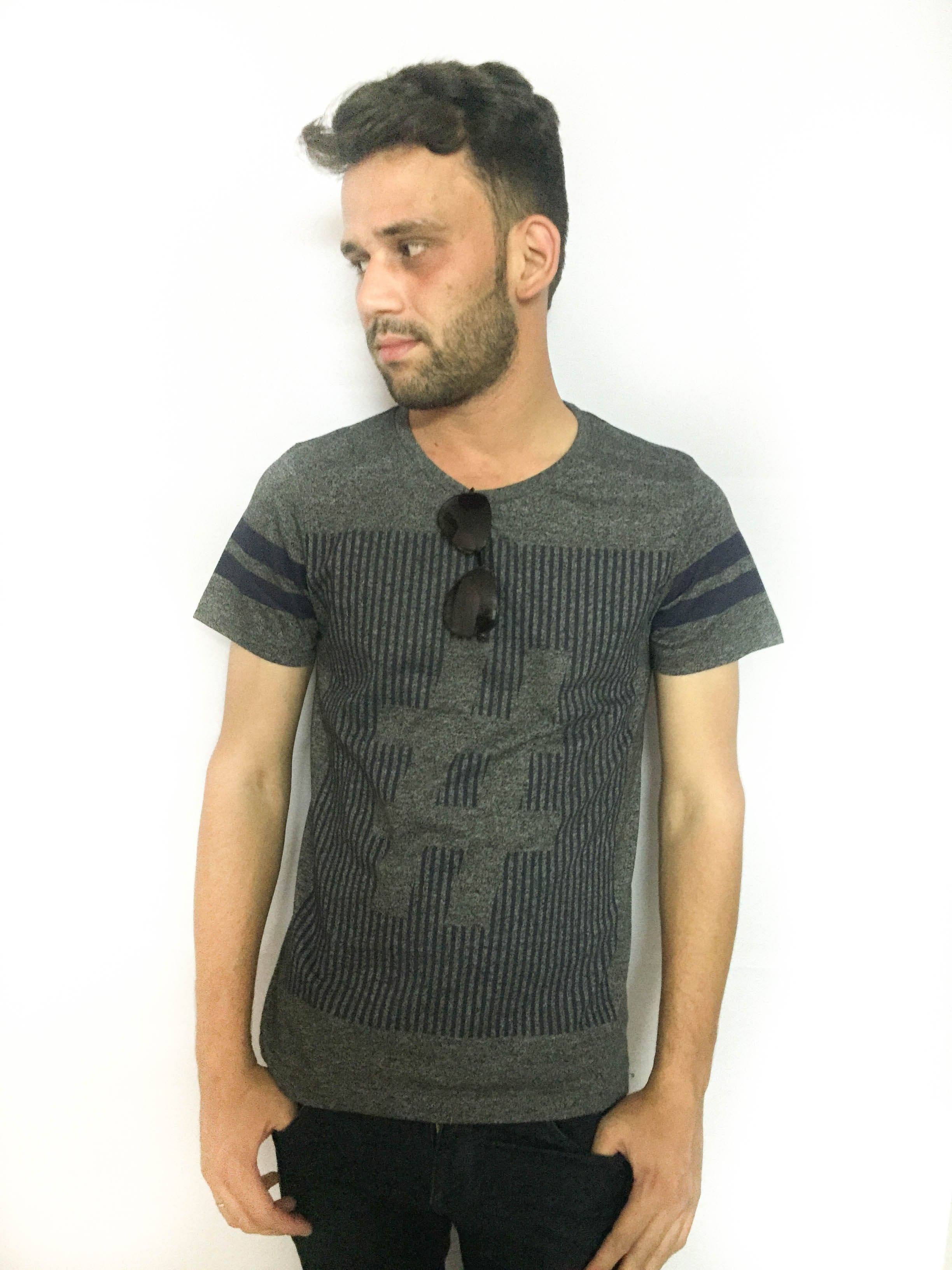 ARMOIRE Printed Boy's Round Neck Grey T-Shirt view 2