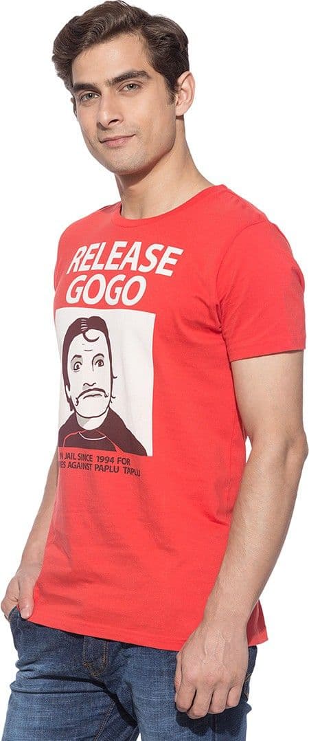 Chimp Graphic Print Men's Round Neck T-Shirt view 4