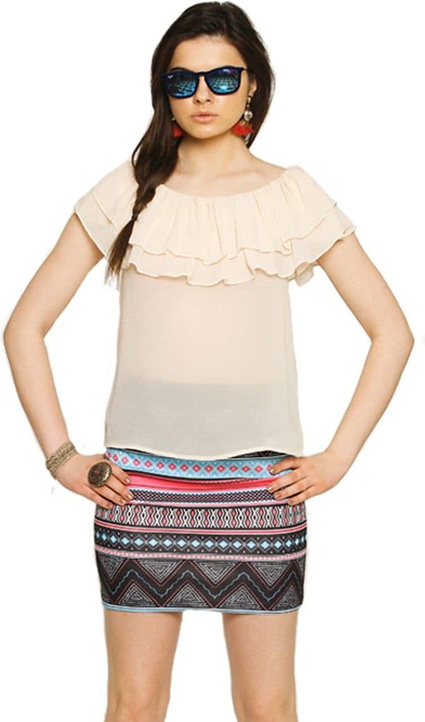 Zink London Casual Short Sleeve Solid Women's Top view 2
