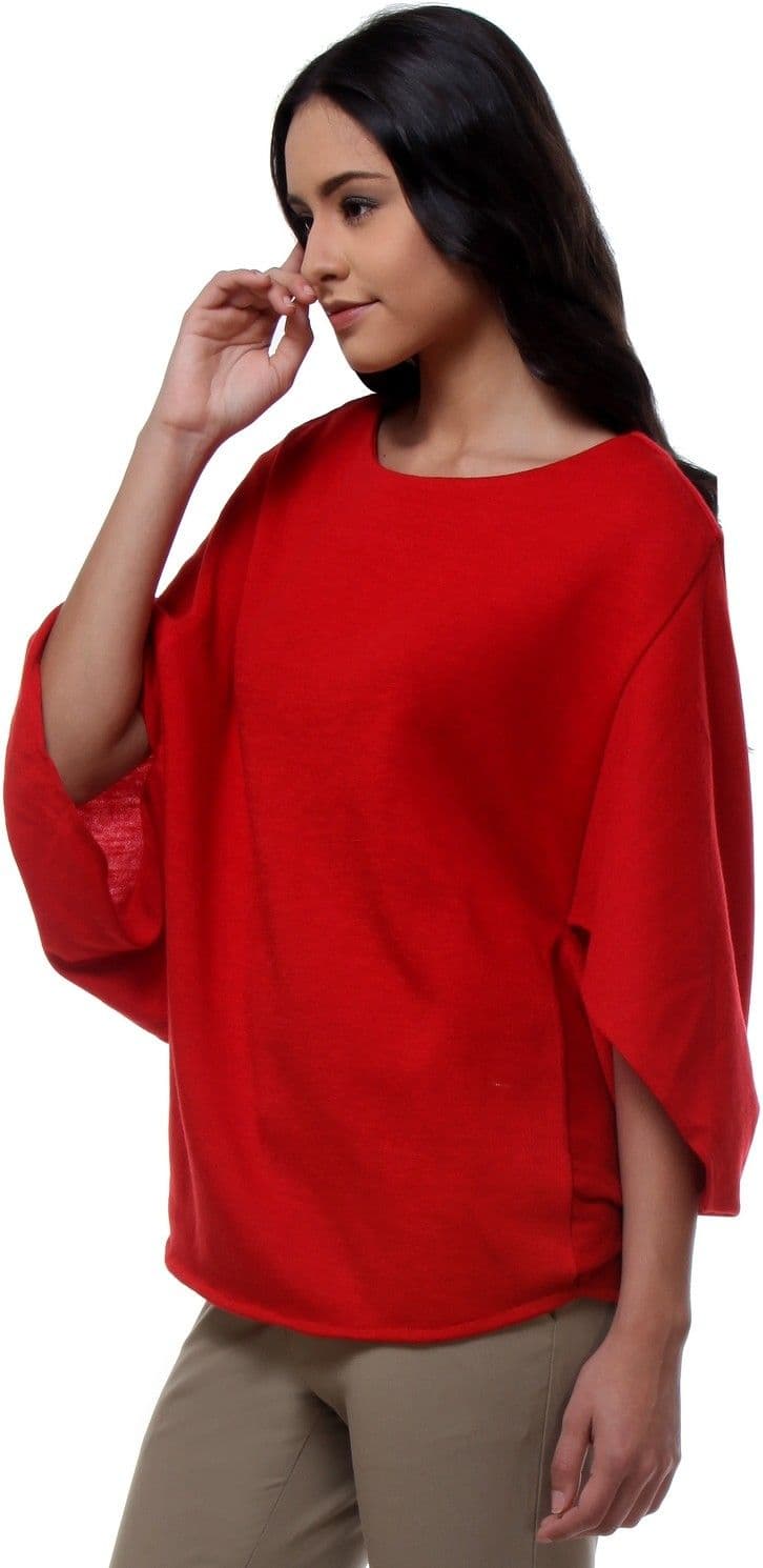 Kaaryah Formal 3/4 Sleeve Solid Women's Top view 4