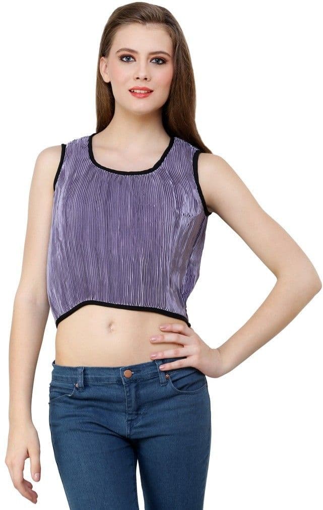 Shilpkala Casual Sleeveless Self Design Women's Top