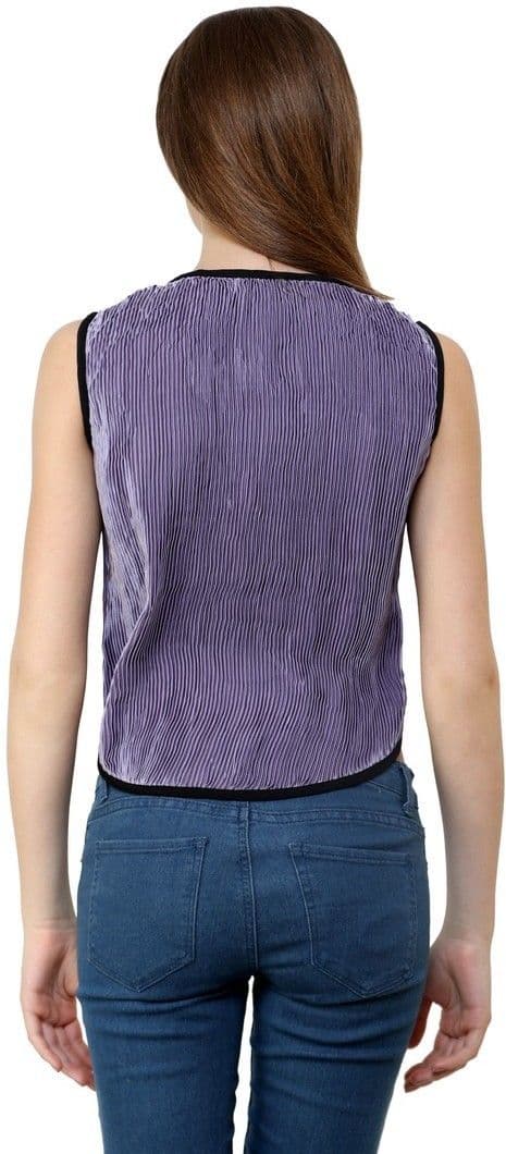 Shilpkala Casual Sleeveless Self Design Women's Top view 3