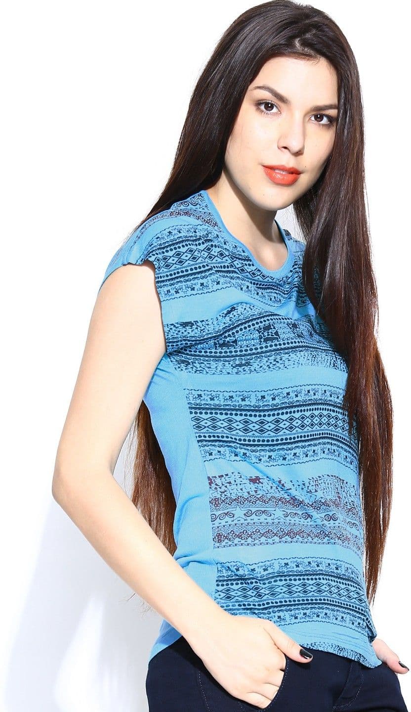 Wrangler Casual Short Sleeve Printed Women's Top view 4