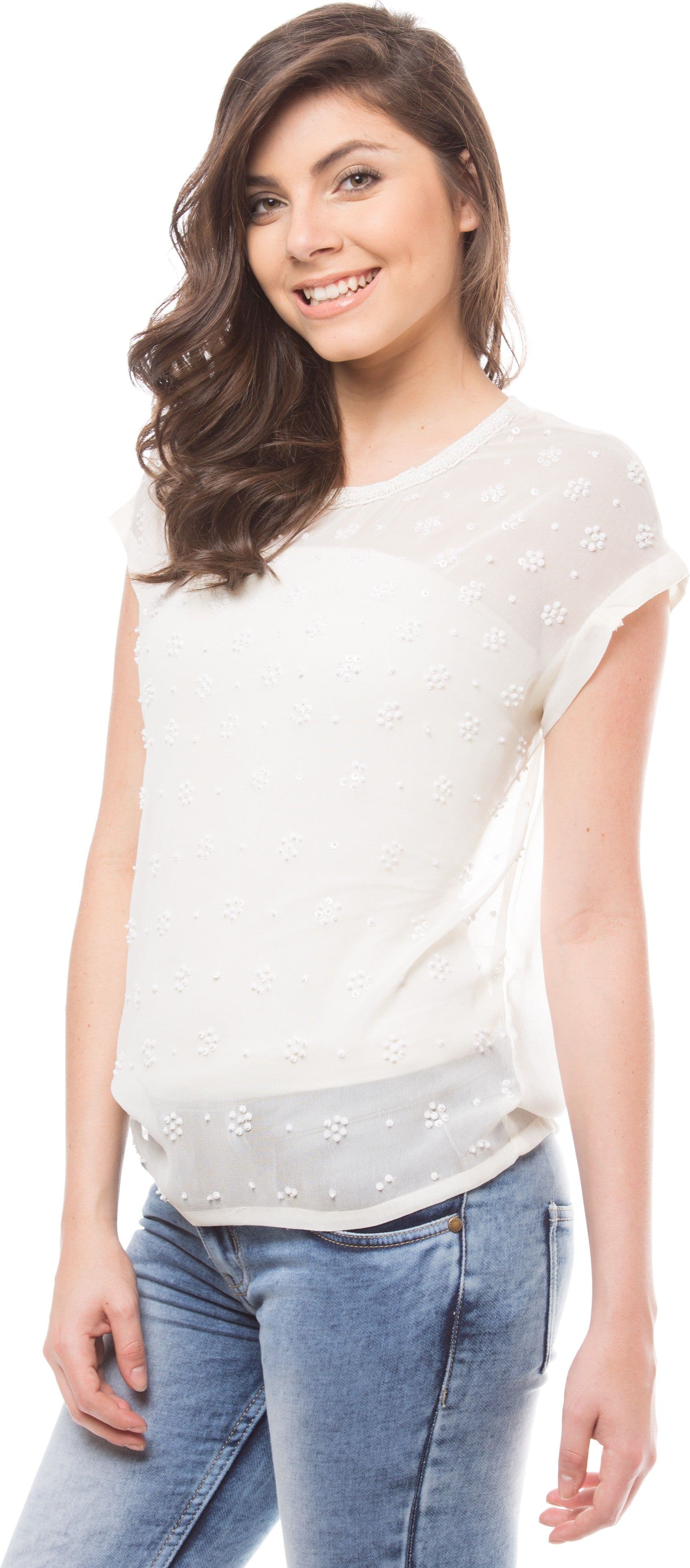 Shuffle Casual Short Sleeve Solid Women's Top view 3