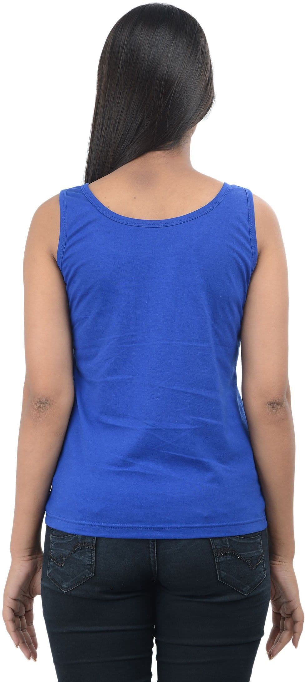 TeesTadka Casual Sleeveless Solid Women's Top view 3
