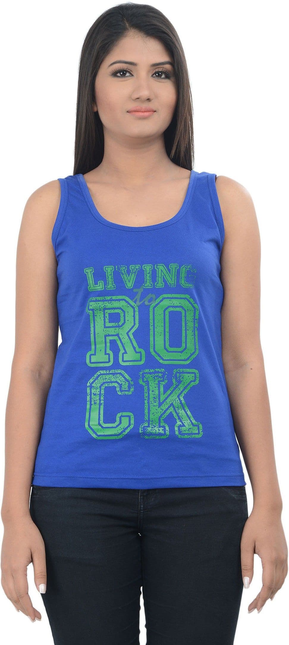 TeesTadka Casual Sleeveless Solid Women's Top view 2