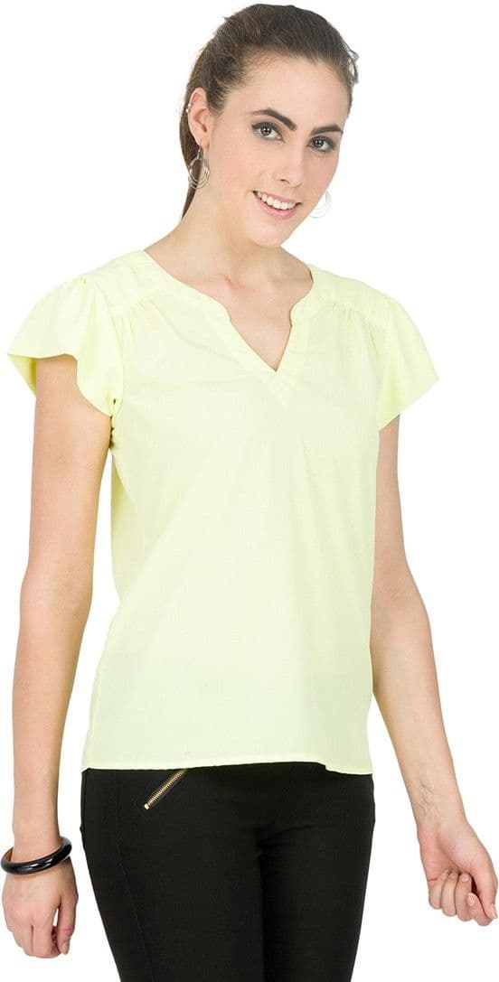 Alibi Casual Short Sleeve Solid Women's Top view 3