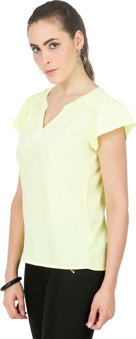 Alibi Casual Short Sleeve Solid Women's Top view 2