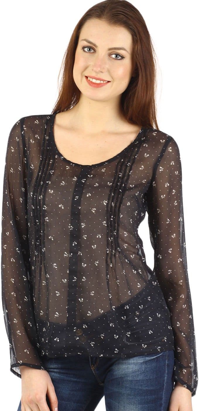 Ozel Studio Casual Full Sleeve Printed Women's Top