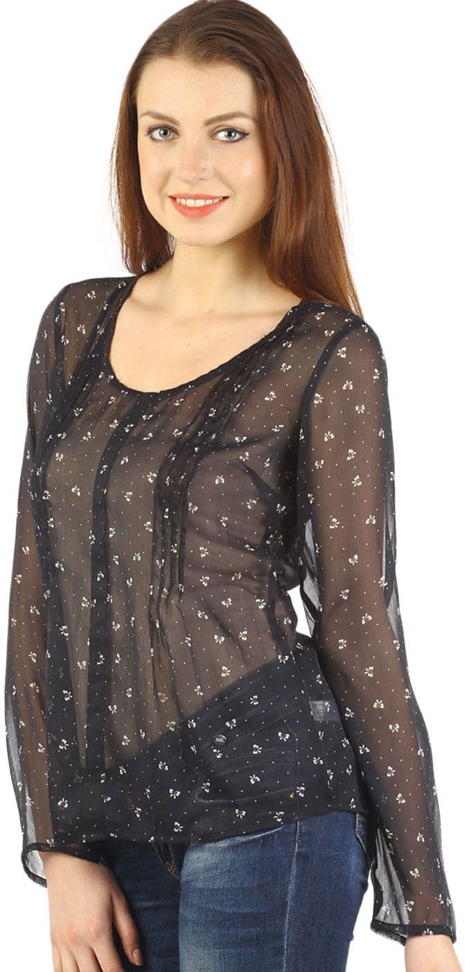 Ozel Studio Casual Full Sleeve Printed Women's Top view 4