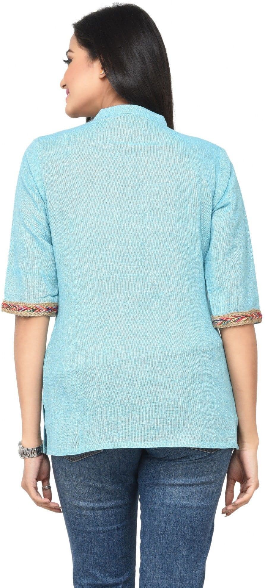 Rene Casual Short Sleeve Solid Women's Top view 5