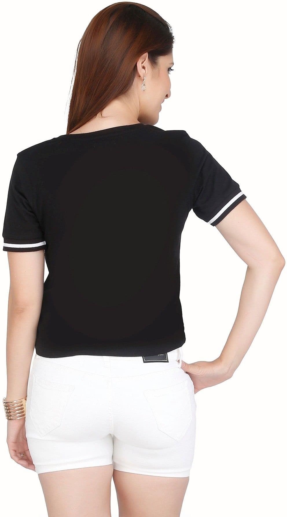 Meish Casual Short Sleeve Embellished Women's Top view 4