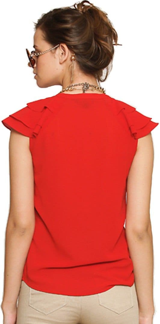 Zink London Casual Short Sleeve Solid Women's Top view 3