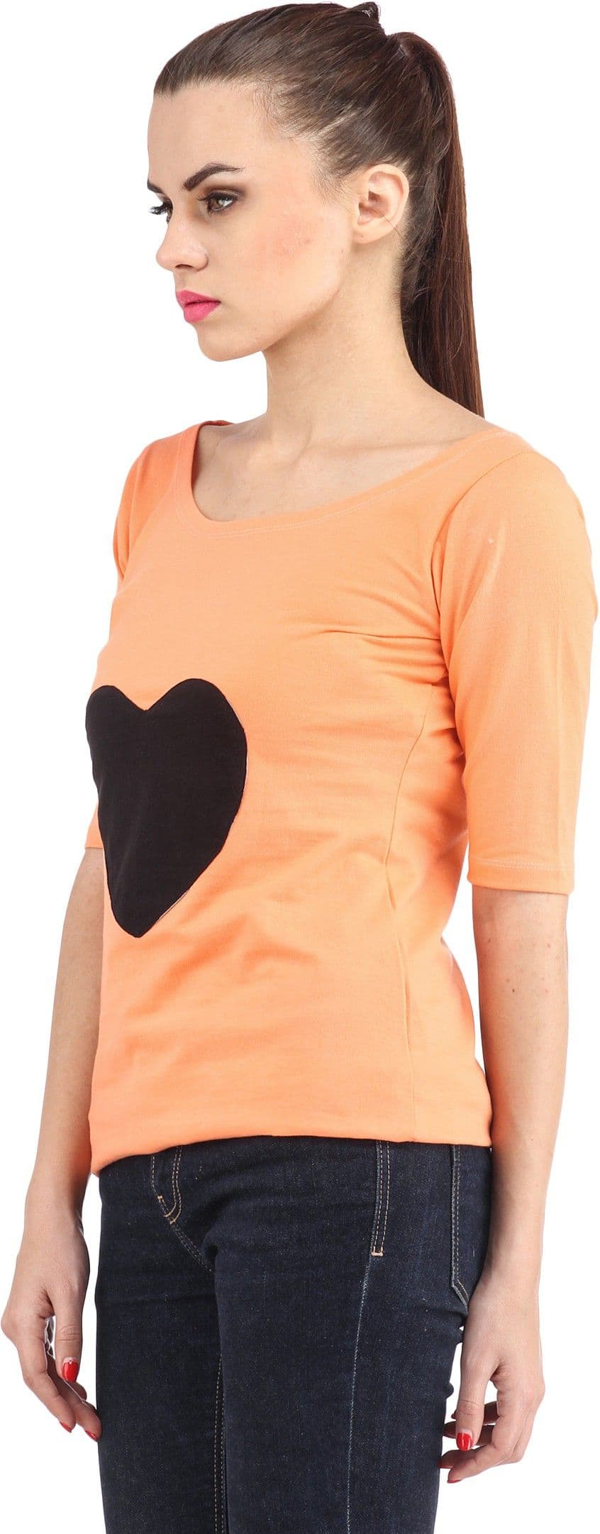 Cation Casual 3/4 Sleeve Solid Women's Top view 3