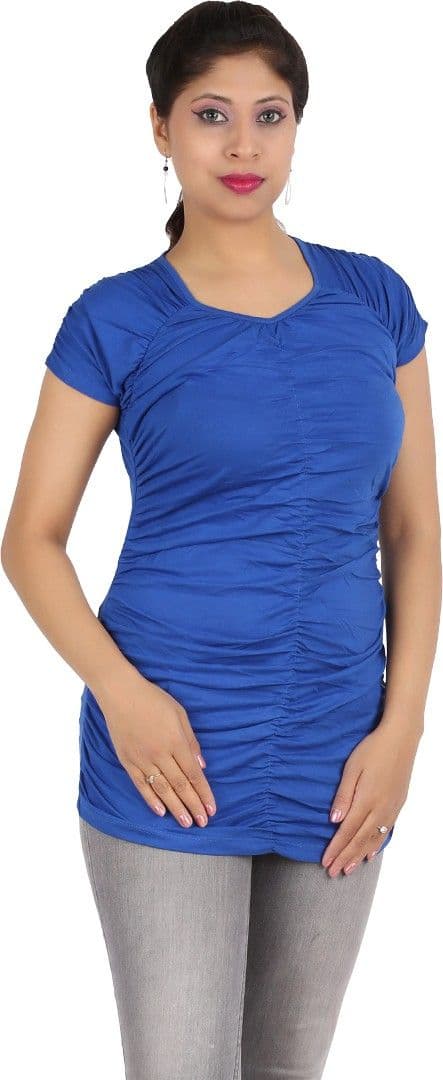 Harsha Casual Short Sleeve Solid Women's Top