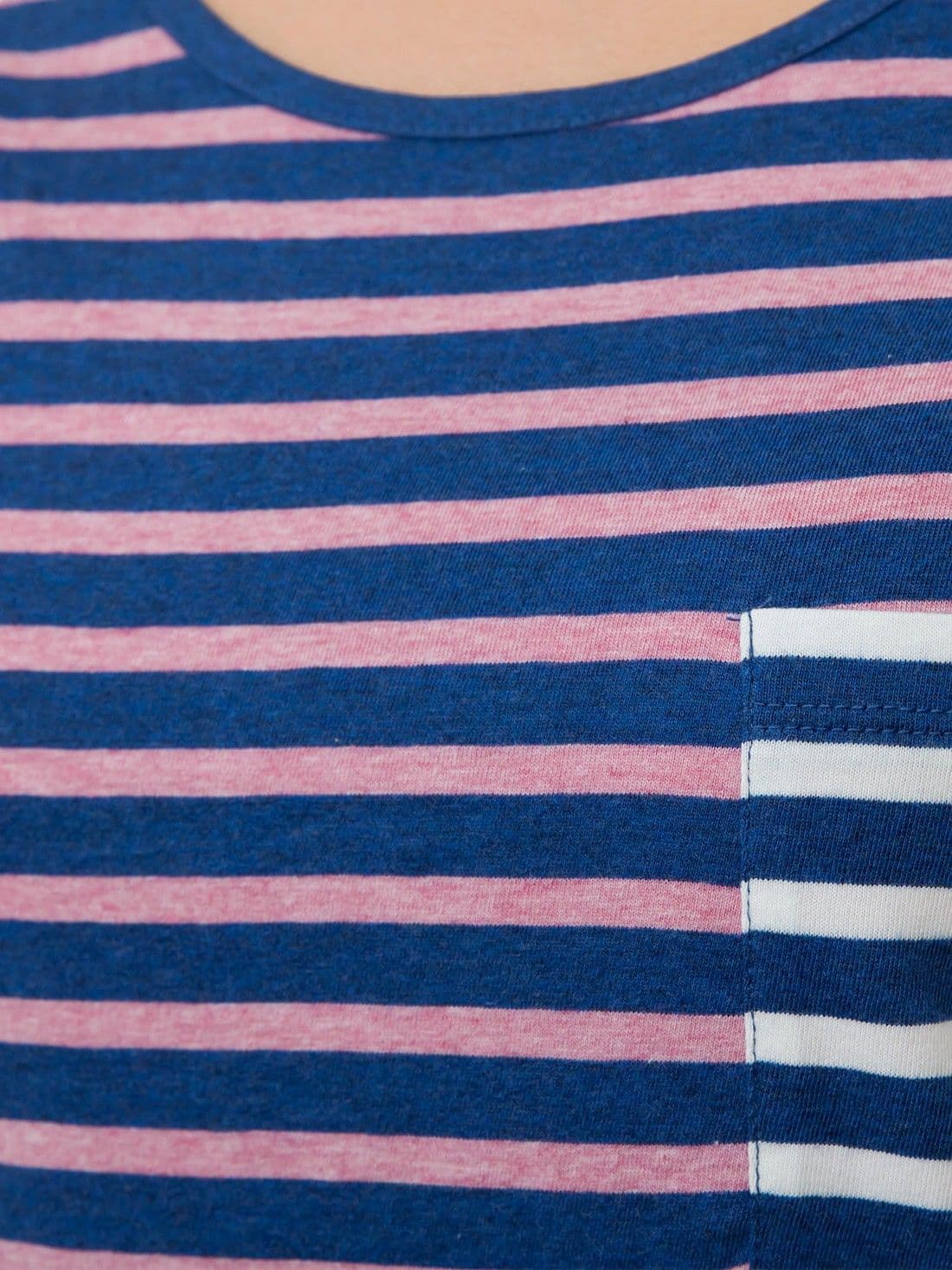 Fabtag Casual Short Sleeve Striped Women's Top view 4
