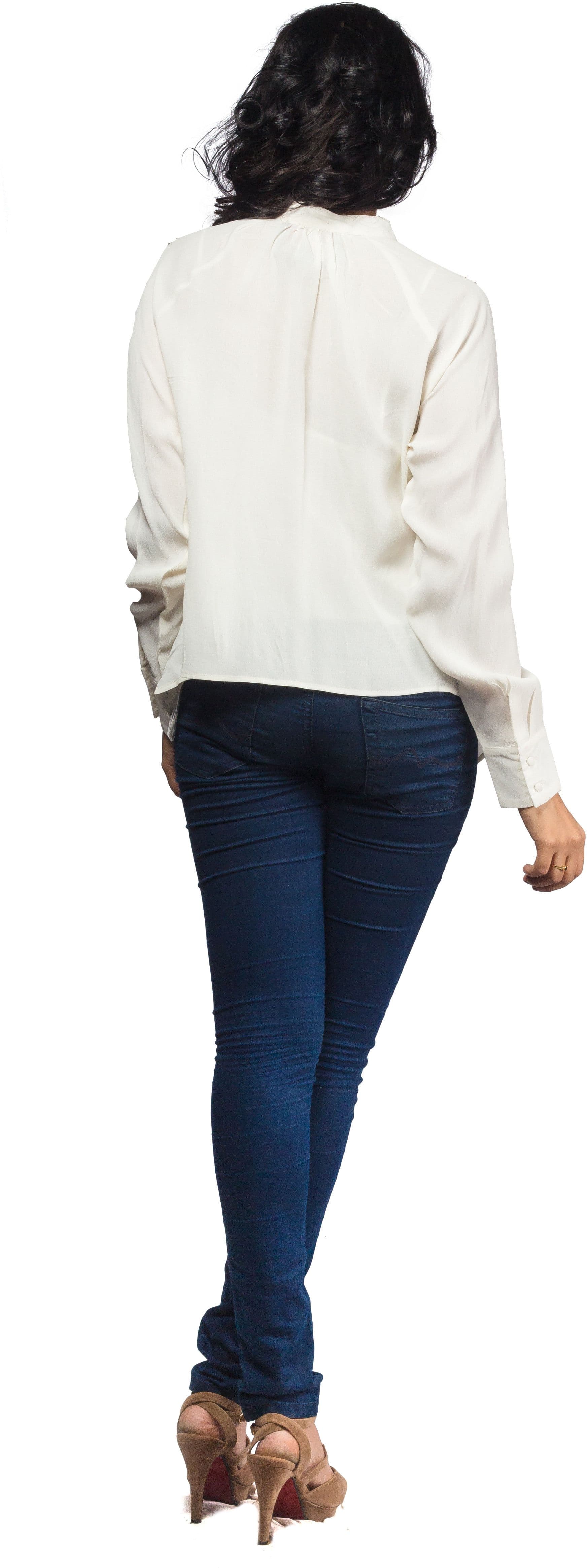 Aaliya Festive Full Sleeve Solid Women's Top view 4