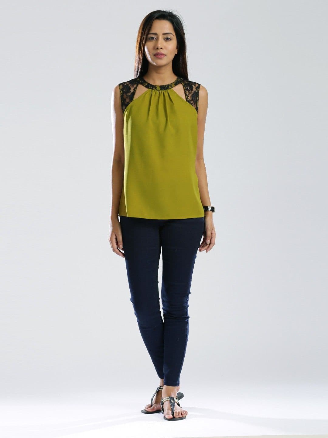 Dressberry Casual Sleeveless Solid Women's Top view 5