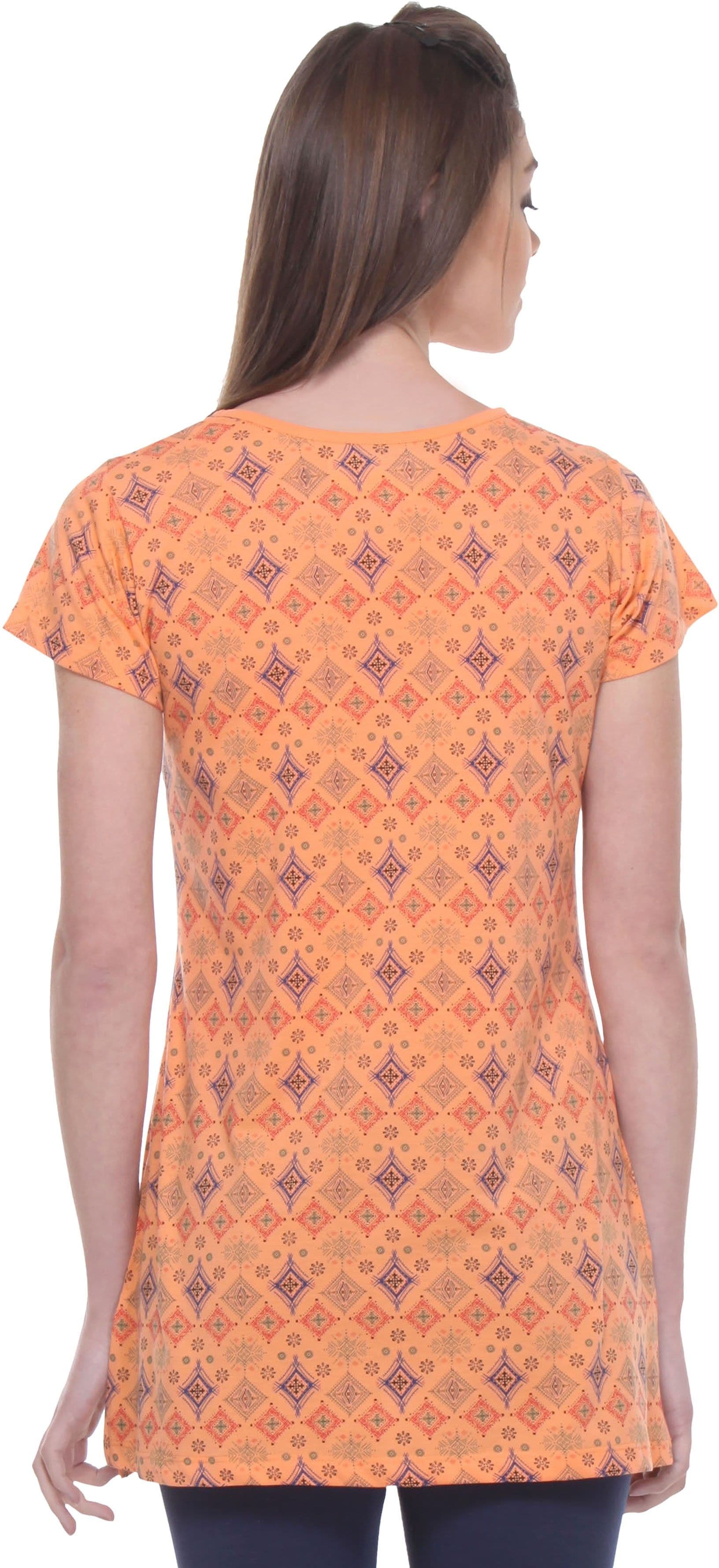 TAB91 Casual Short Sleeve Printed Women's Top view 4