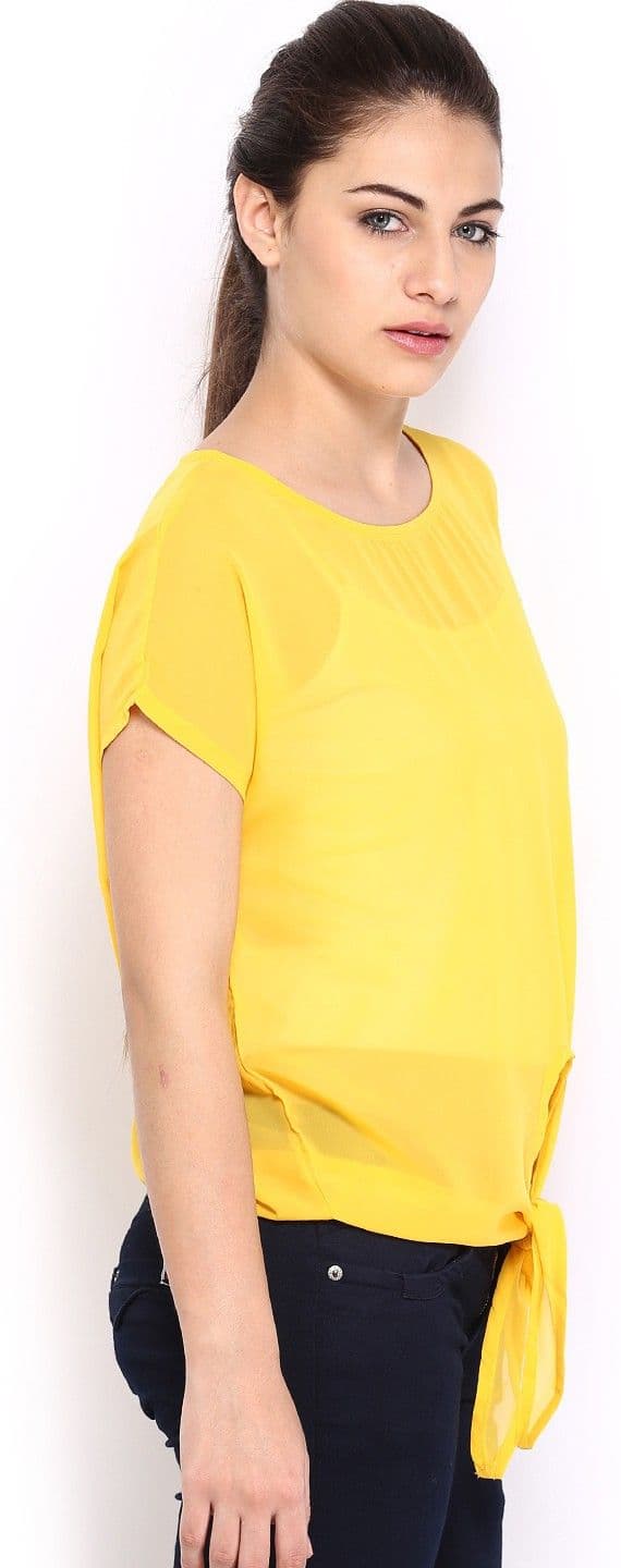 HRX Casual Short Sleeve Solid Women's Top view 5