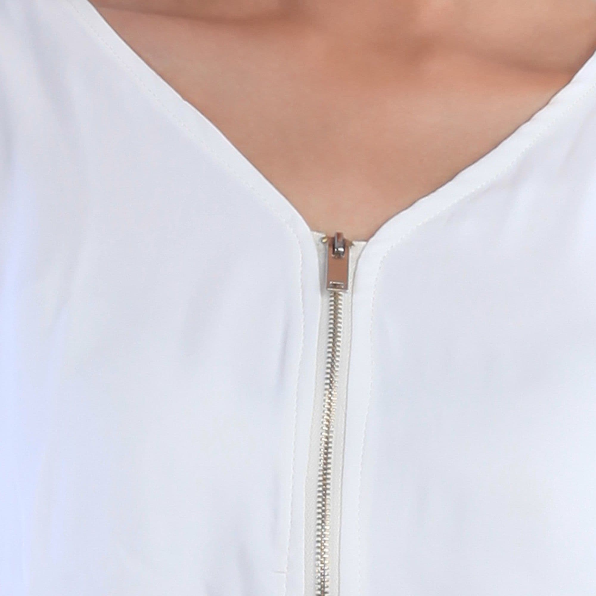Dewberries Formal 3/4 Sleeve Solid Women's Top view 3