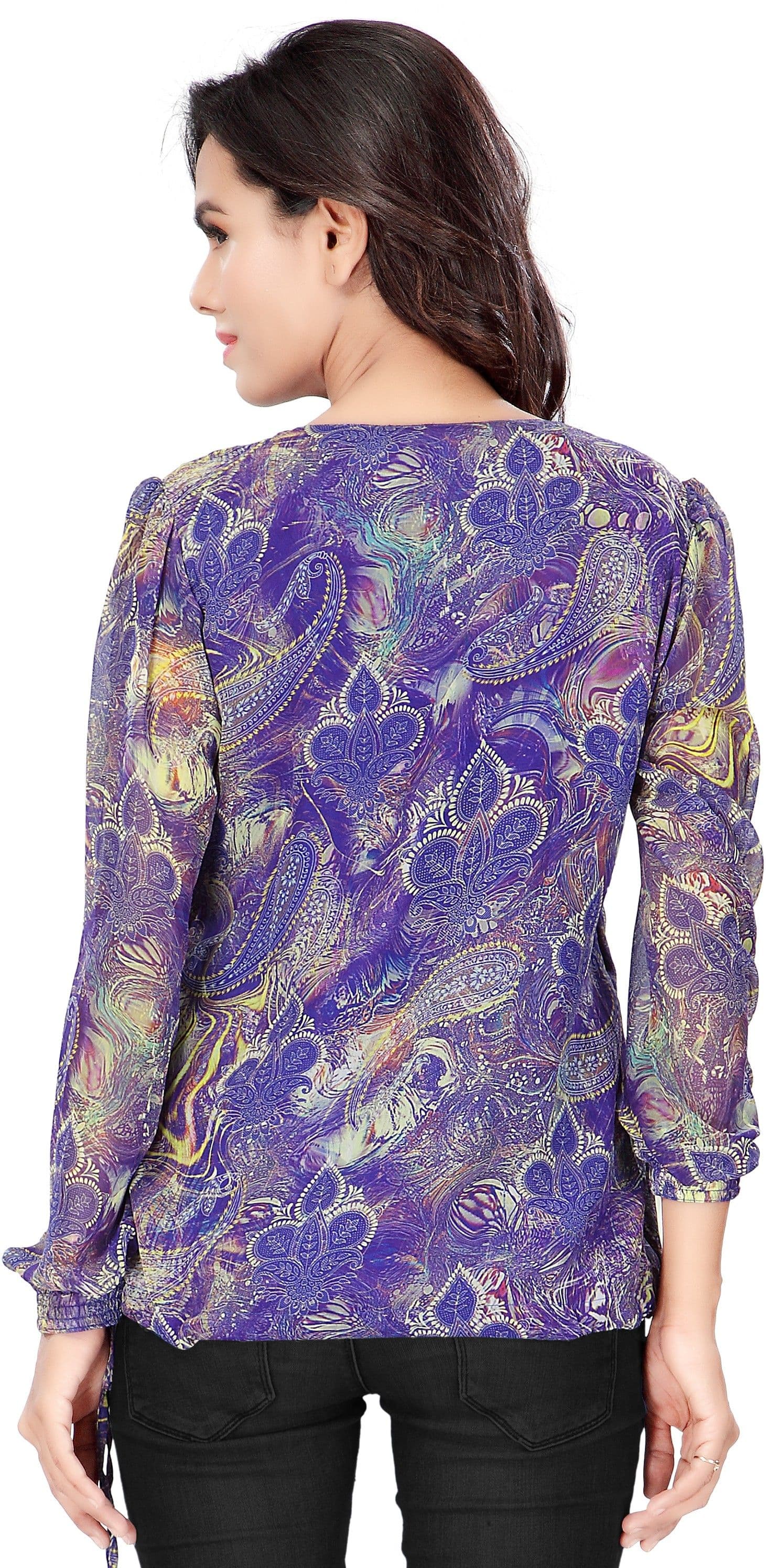 SFDS Casual, Formal, Party Full Sleeve Printed Women's Top view 3