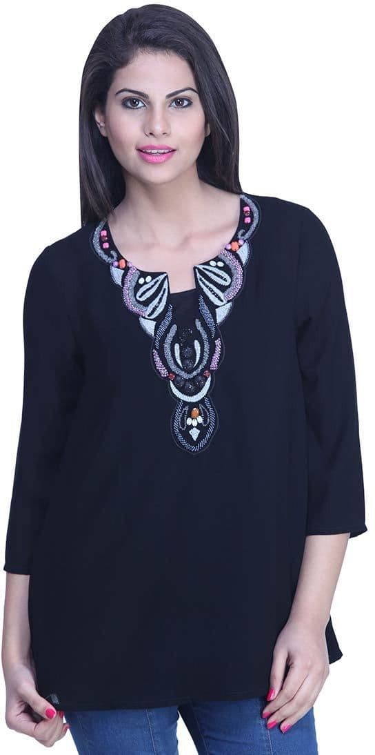 Orous Casual 3/4 Sleeve Printed Women's Top