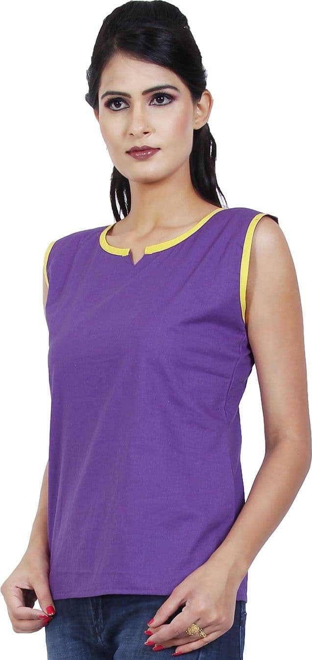 S9 WOMEN Casual Sleeveless Solid Women's Top view 3