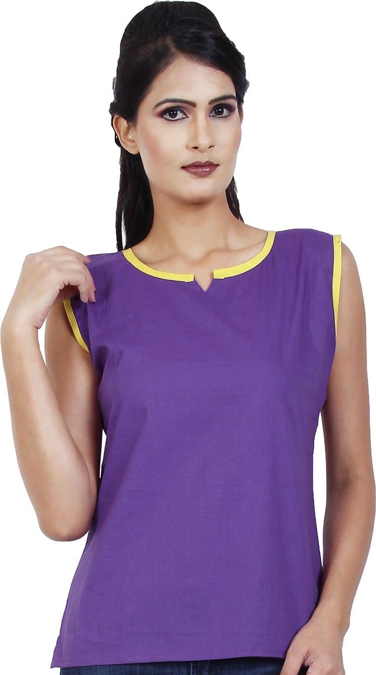 S9 WOMEN Casual Sleeveless Solid Women's Top