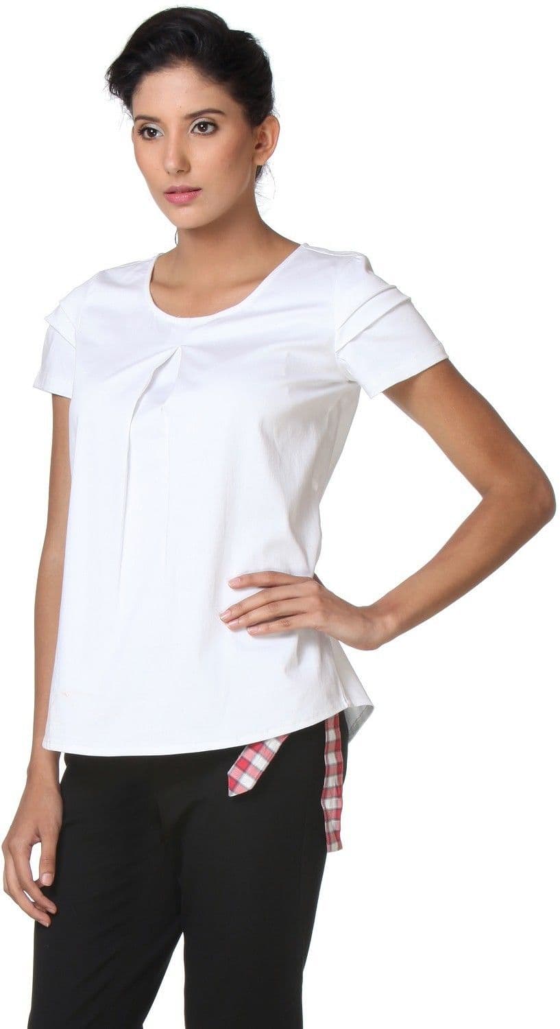 Kaaryah Formal Short Sleeve Solid Women's Top view 2