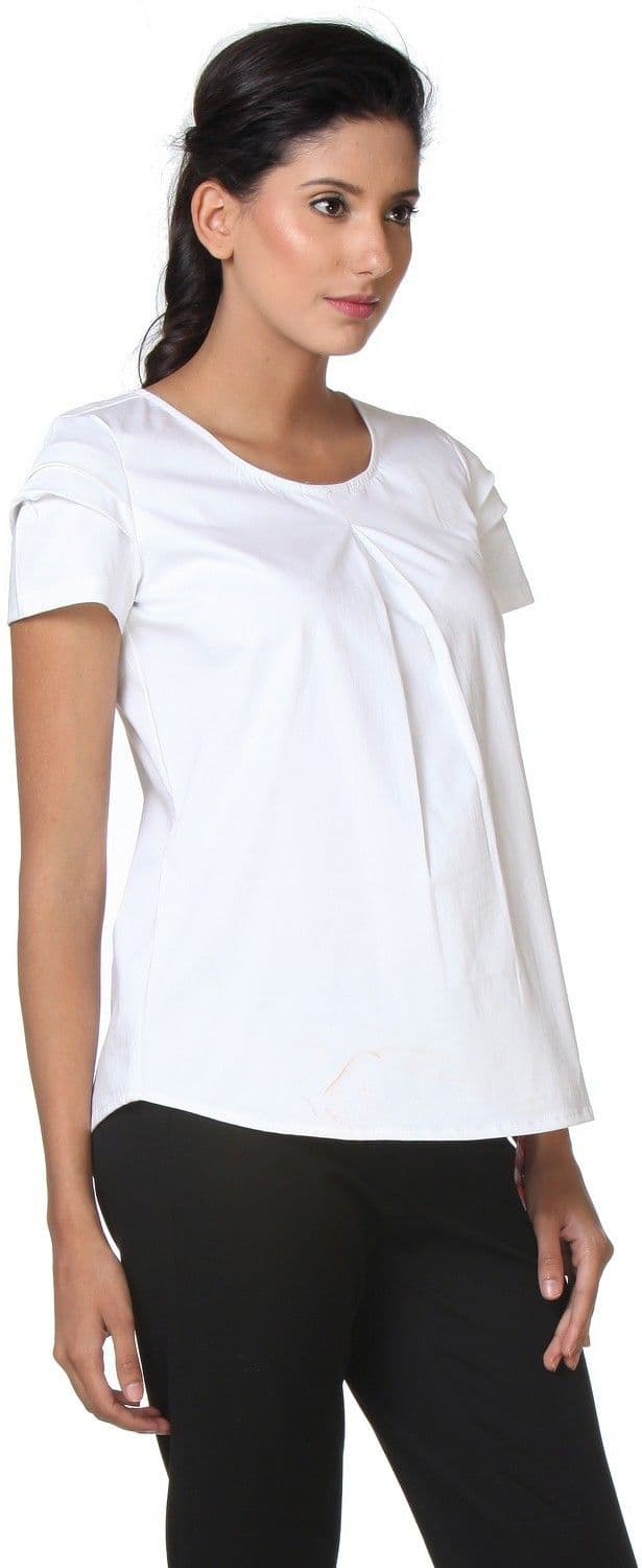 Kaaryah Formal Short Sleeve Solid Women's Top view 3