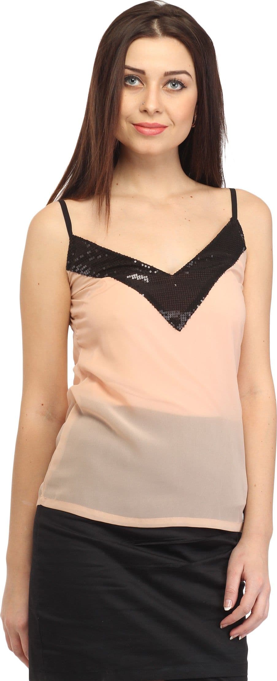 Cation Casual Sleeveless Solid Women's Top
