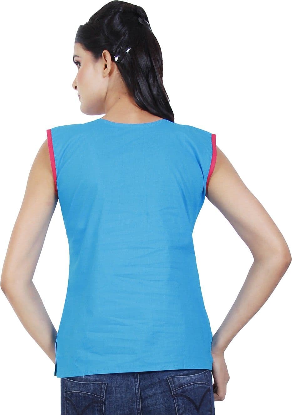 S9 WOMEN Casual Sleeveless Solid Women's Top view 3