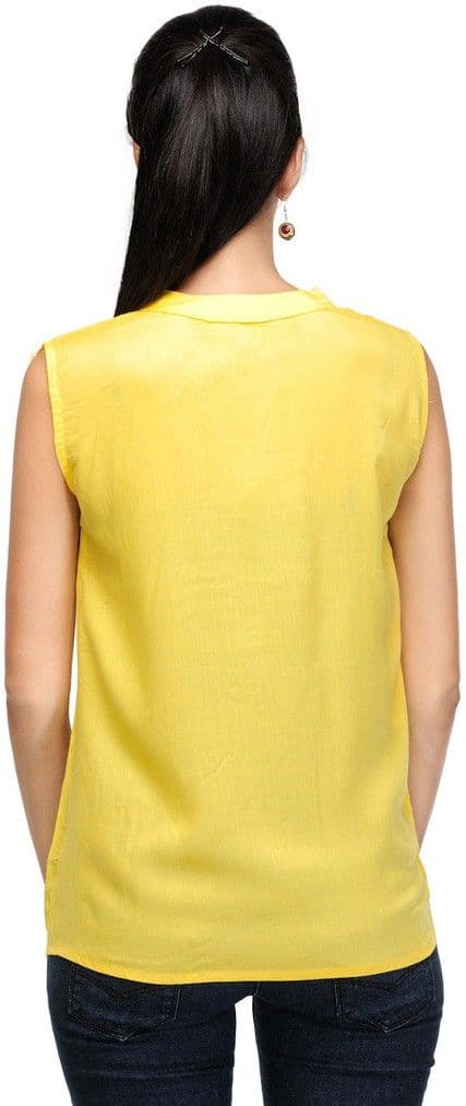 esoft Casual Sleeveless Solid Women's Top view 3