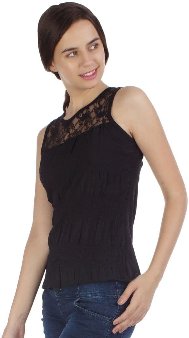 Veakupia Casual Sleeveless Solid Women's Top view 3