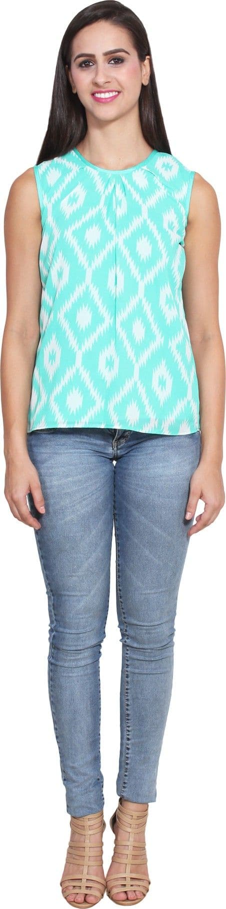 FATEN Casual Sleeveless Printed Women's Top