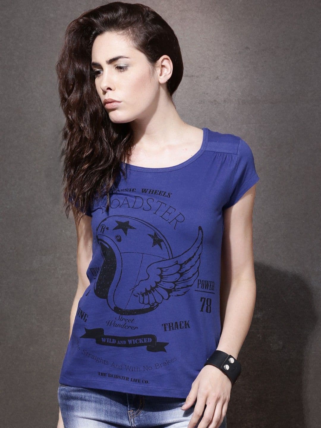 Roadster Casual Short Sleeve Printed Women's Top