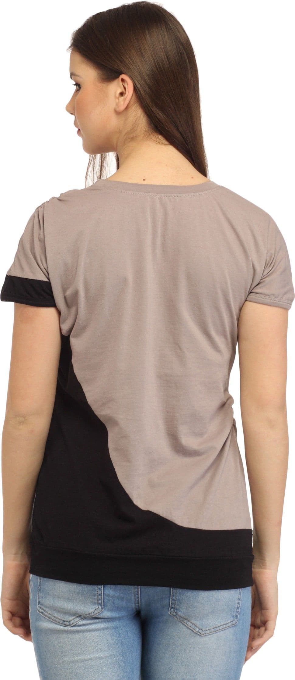 Cation Casual Sleeveless, Short Sleeve Solid Women's Top view 6