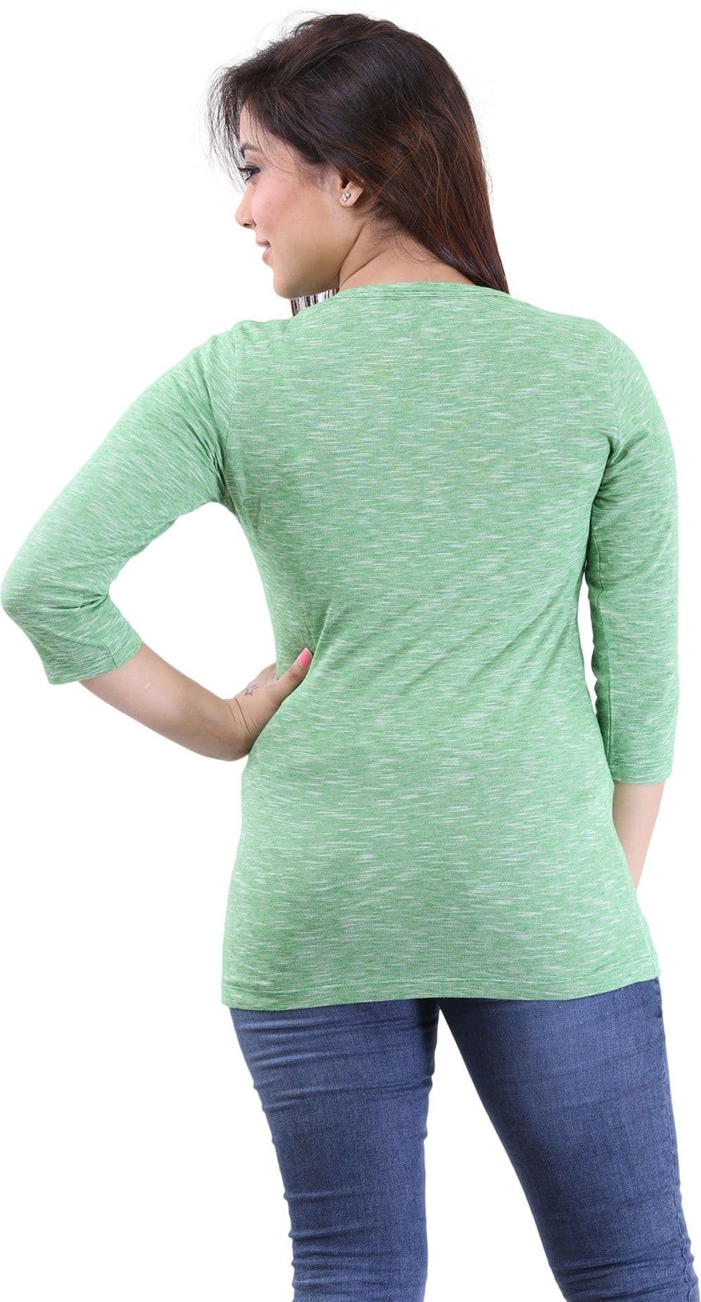 The Clove Casual 3/4 Sleeve Self Design Women's Top view 3