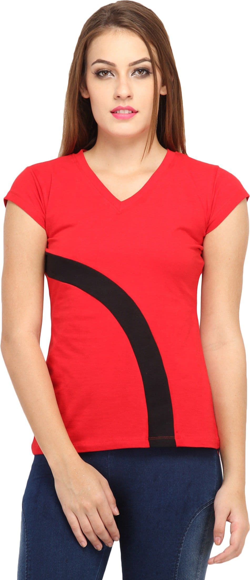Cation Casual Short Sleeve Solid Women's Top