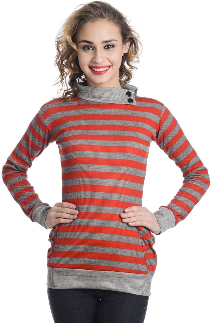 TeeMoods Casual Full Sleeve Striped Women's Top