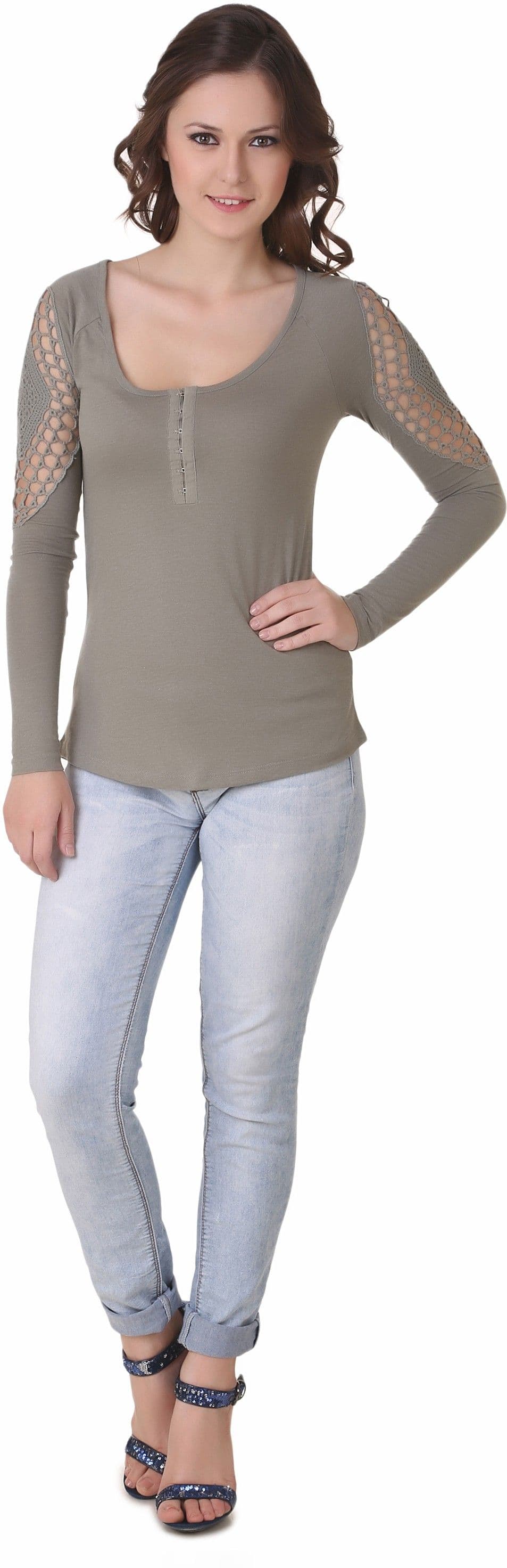 NOD Casual Full Sleeve Solid Women's Top view 6
