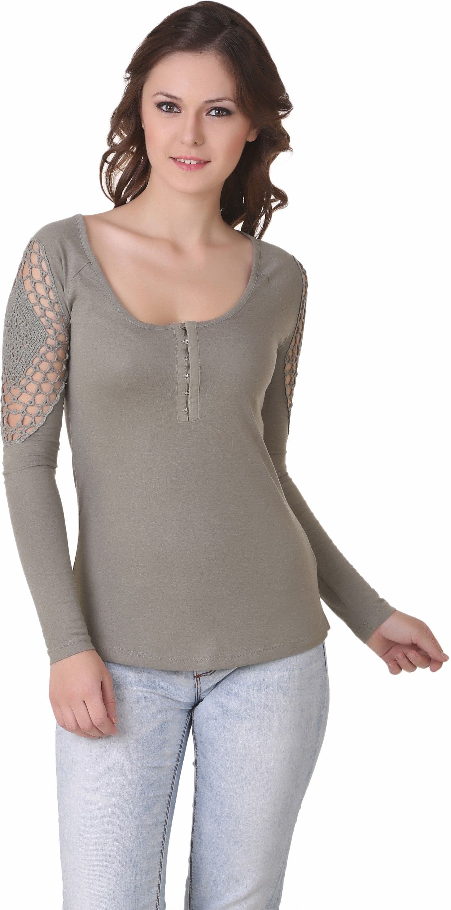 NOD Casual Full Sleeve Solid Women's Top view 2