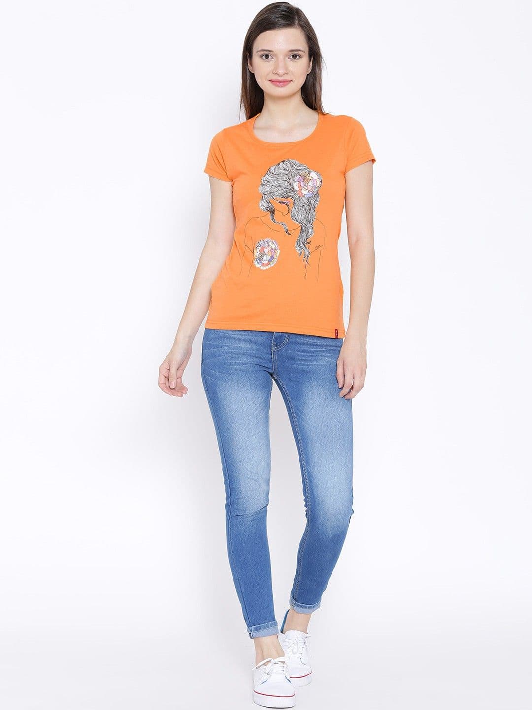 Oner Casual Short Sleeve Printed Women's Top view 5
