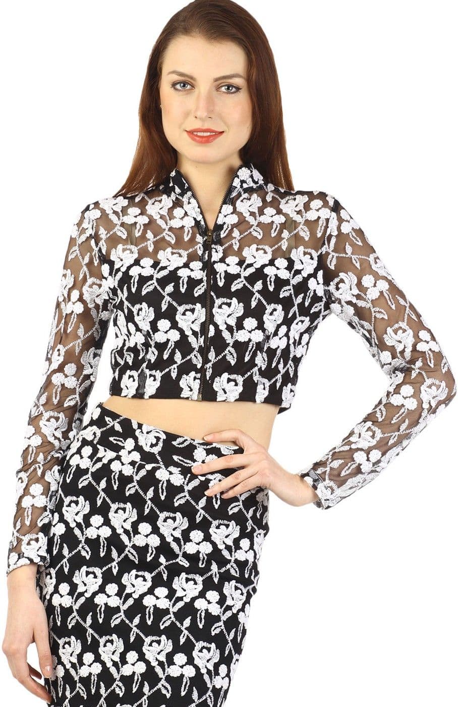 Ozel Studio Casual Full Sleeve Floral Print Women's Top