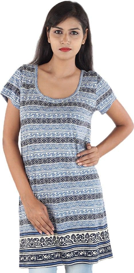 Megha Casual Short Sleeve Printed Women's Top view 2