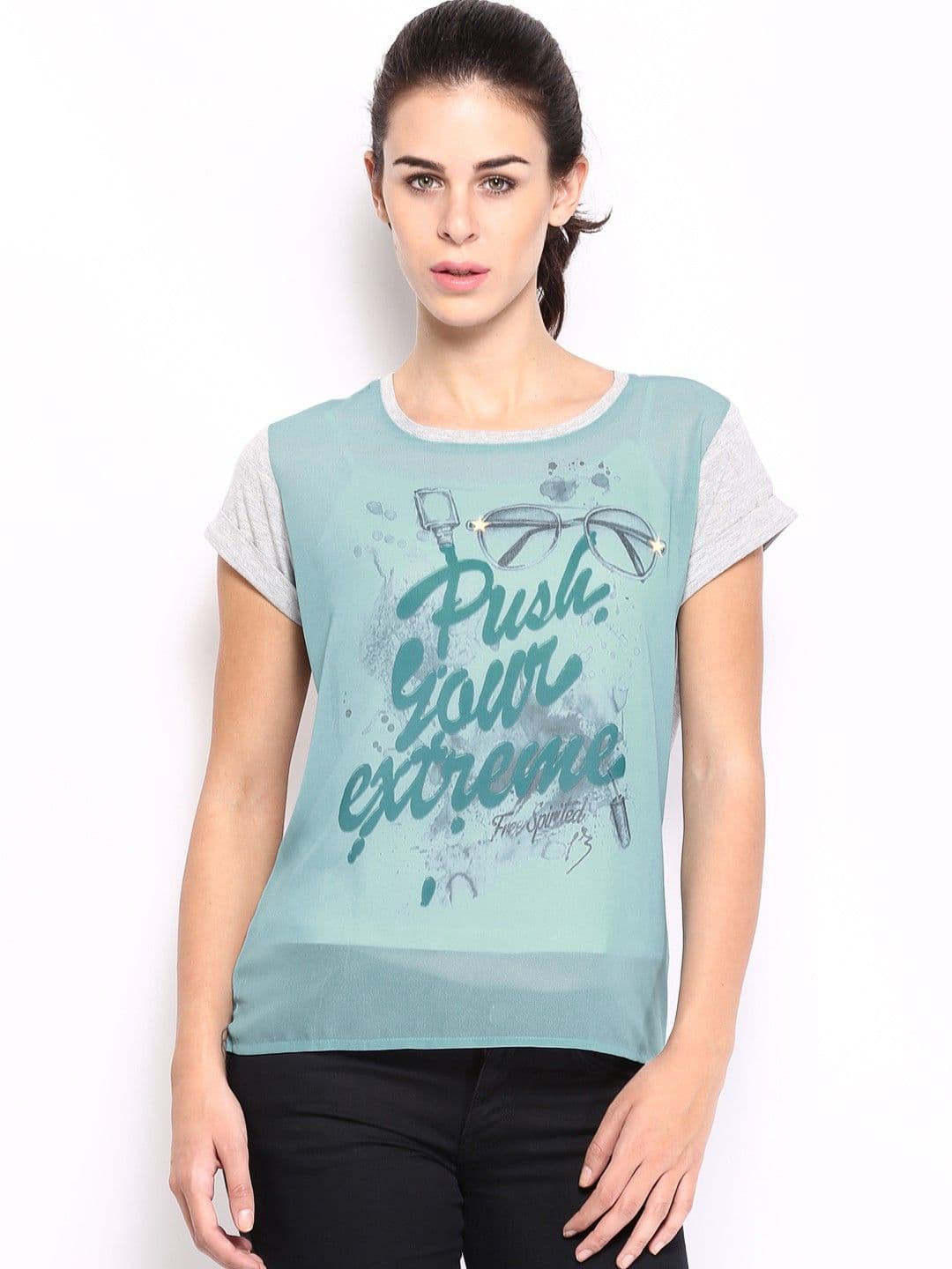 HRX Casual Short Sleeve Printed Women's Top