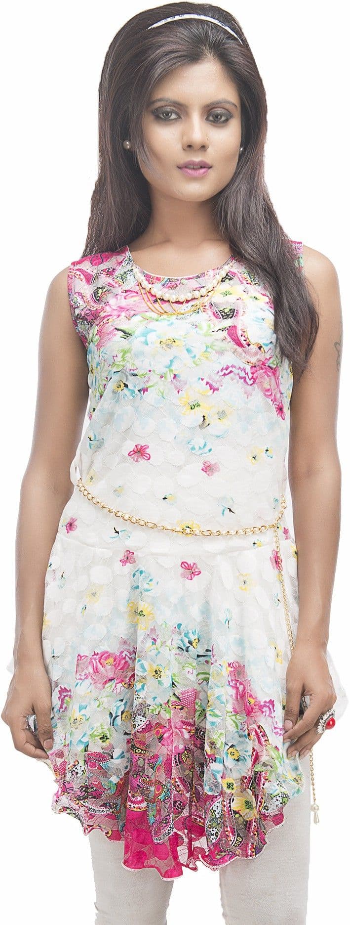 Retaaz Casual, Party, Festive Sleeveless Floral Print Women's Top view 2
